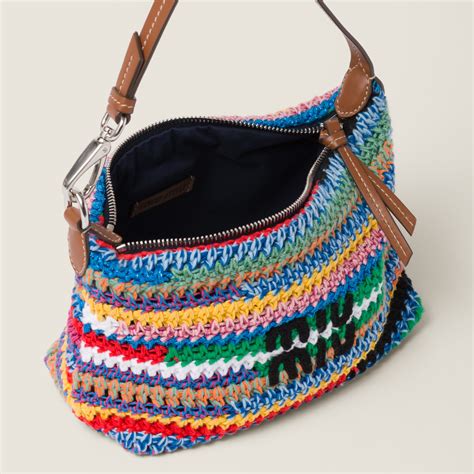 crochet miu miu bag|multicolored crochet bag.